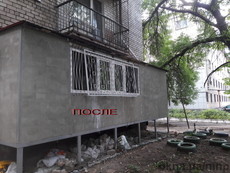 Балкон на первом этаже